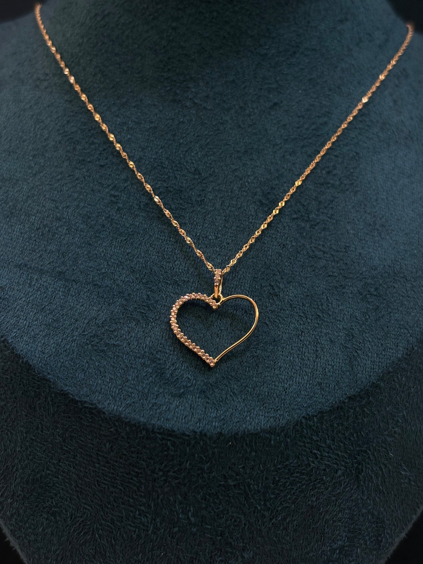 Collana Oro 18 Carati cuore