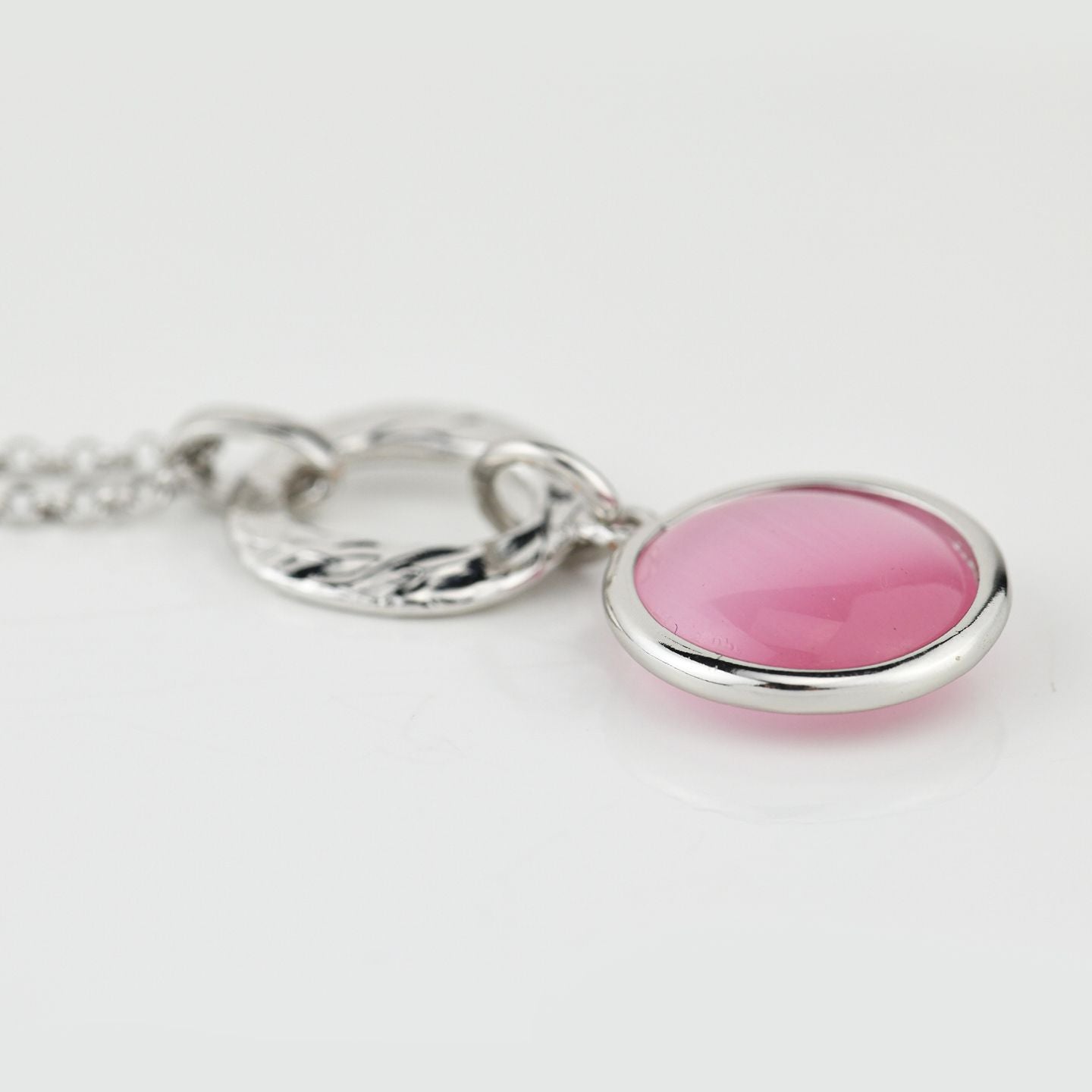 Collana con cristallo pendente di colore rosa XGR736R