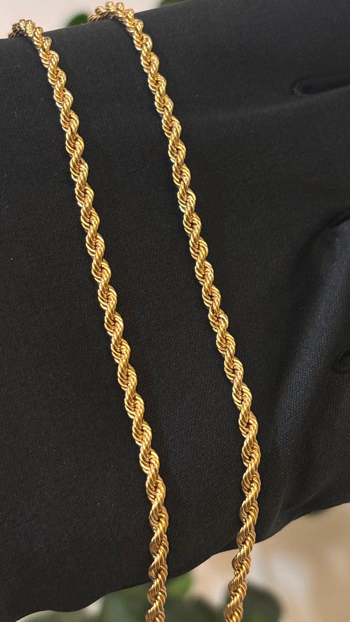 Collana Corda Oro Giallo 18 Carati