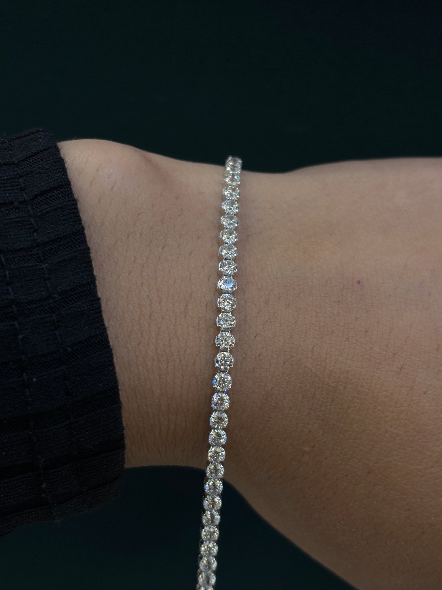 Bracciale Tennis Oro Bianco 18 carati 4mm