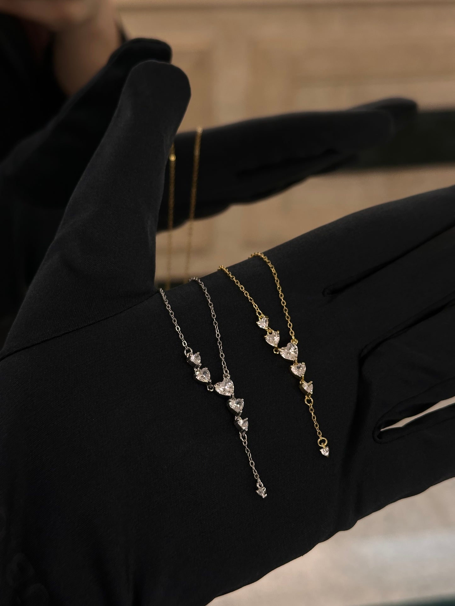 Collana Con Cuori pendenti
