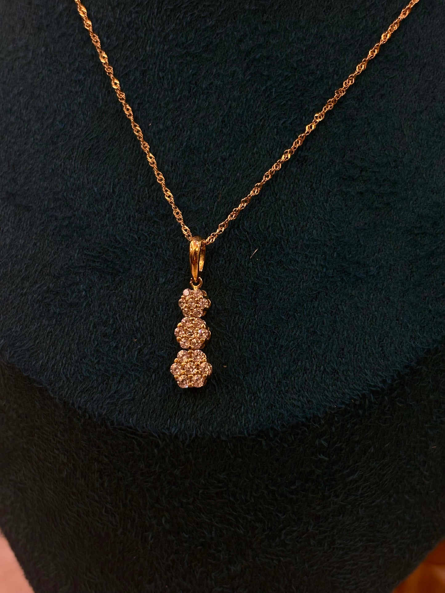 Collana Donna Oro Giallo 18 carati fiorellini