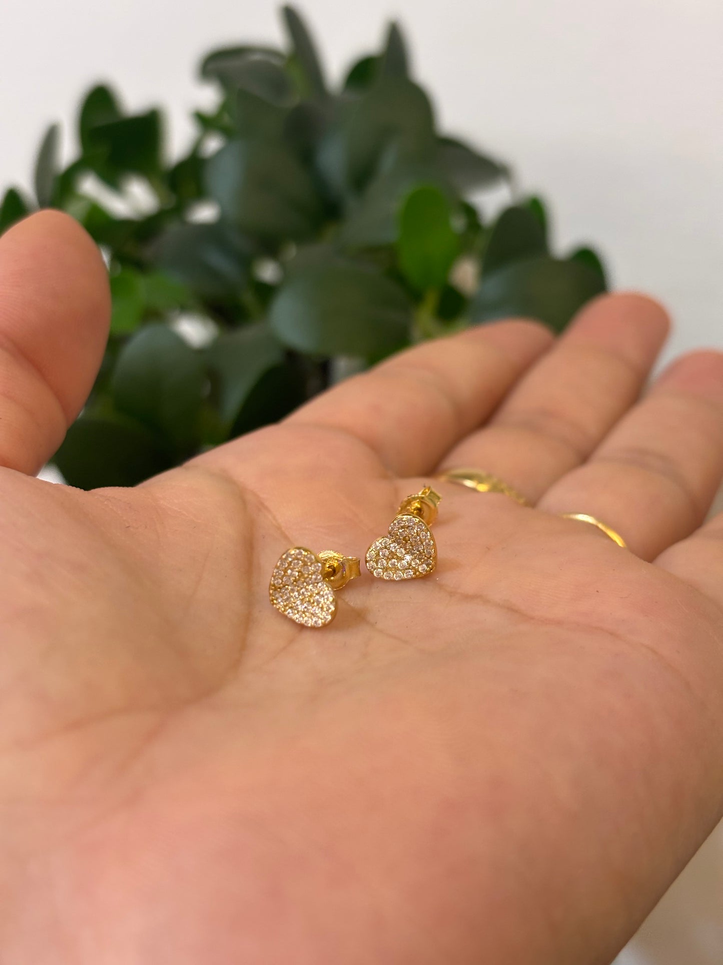 Orecchini Cuore Oro Giallo 18 Carati