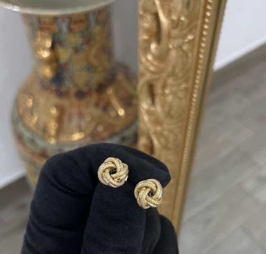 Orecchini Nodo Oro Giallo 18 Carati