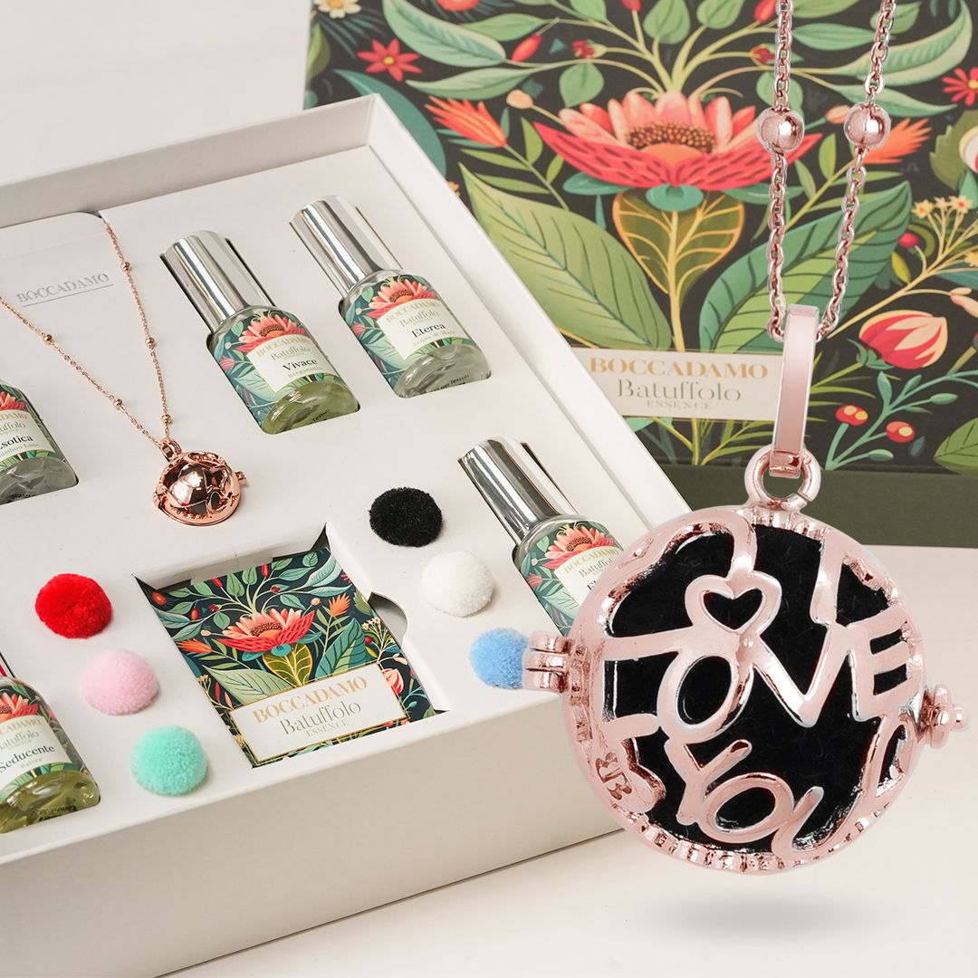 Cofanetto Batuffolo Essence con collana placcata oro rosa a scrigno BT_GR11K