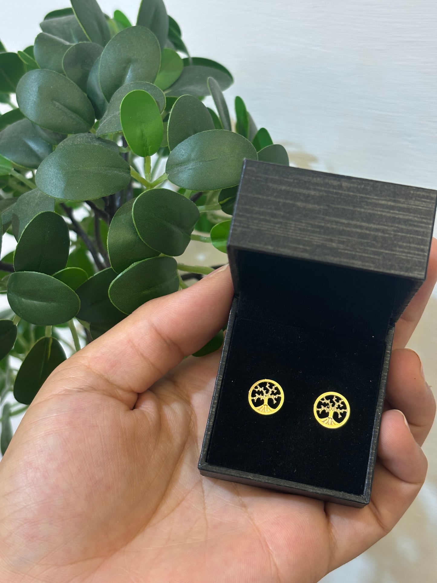 Orecchini Albero Della Vita Oro Giallo 18 Carati