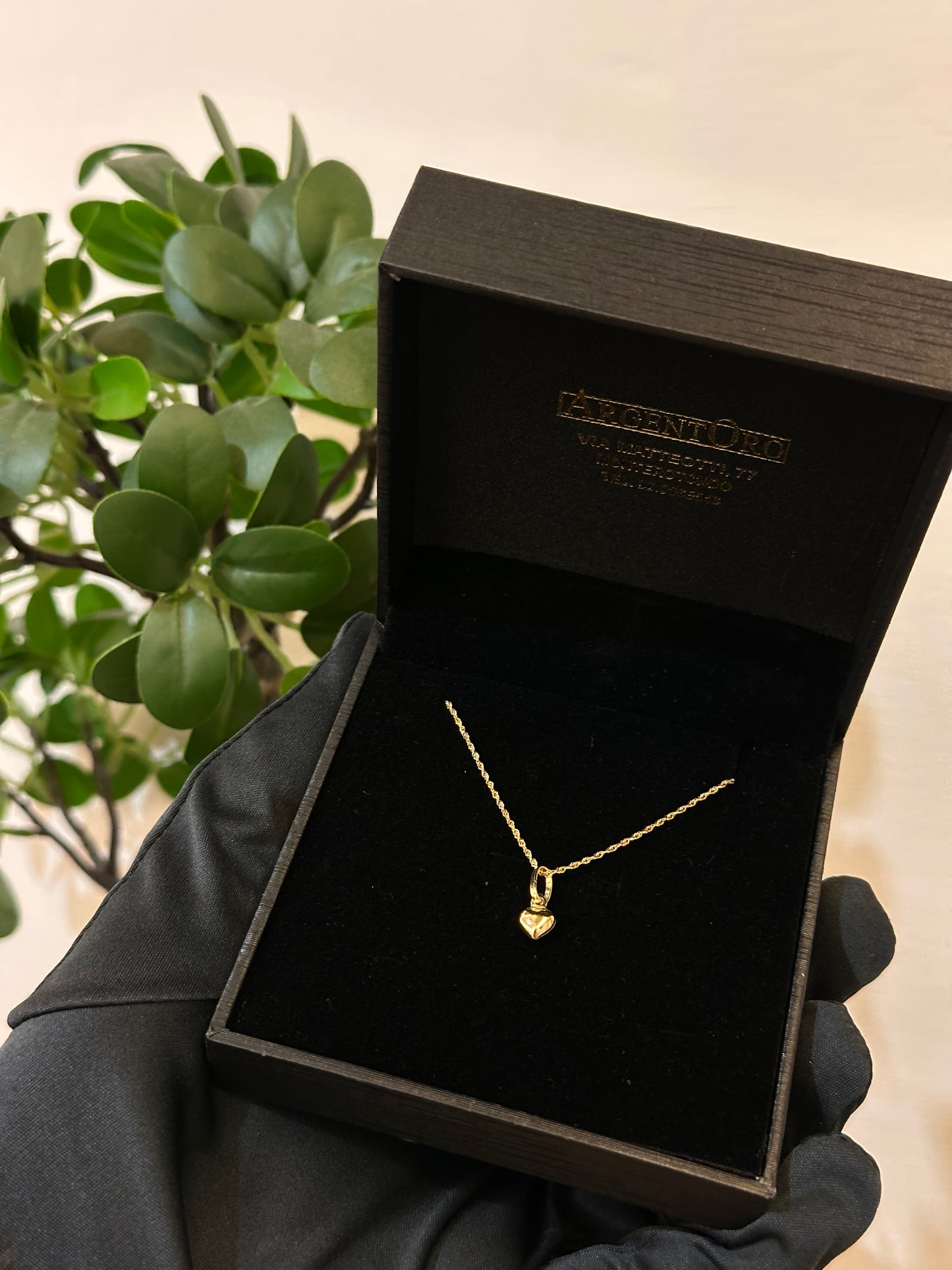Collana Cuore oro Giallo 18 Carati
