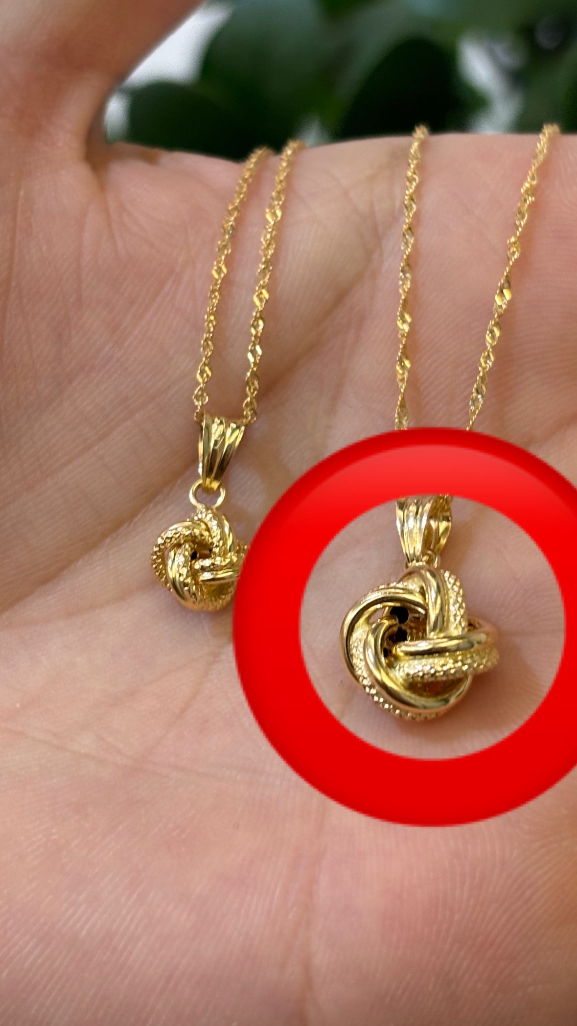 Collana Nodo Oro Giallo 18 Carati