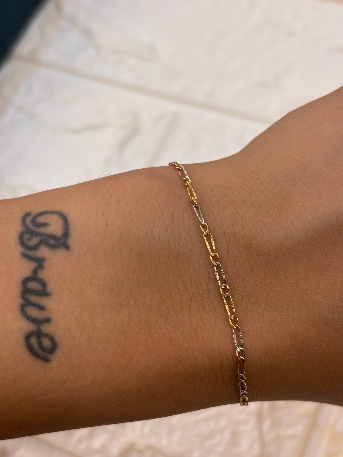 Bracciale Uomo Oro Bianco e Giallo 18 Carati