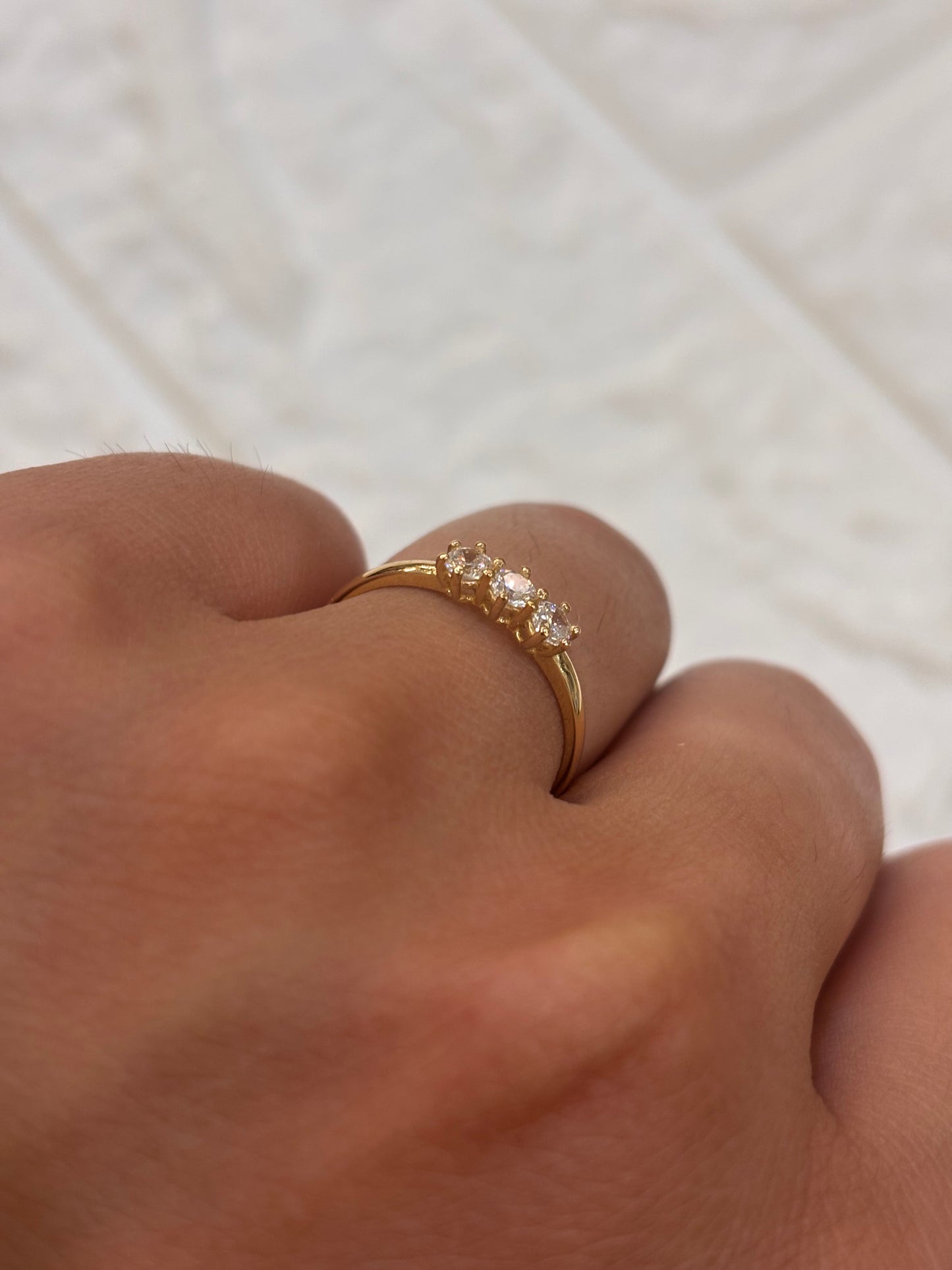 Anello Trilogy Oro Giallo 18 Carati