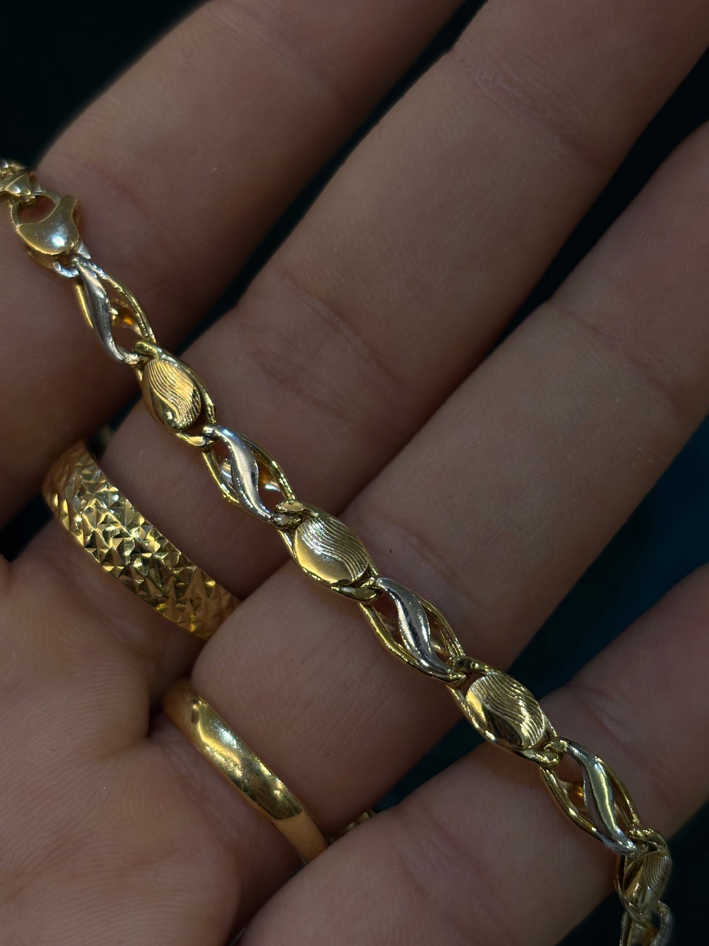 Collana Uomo Oro giallo e Bianco 18 Carati