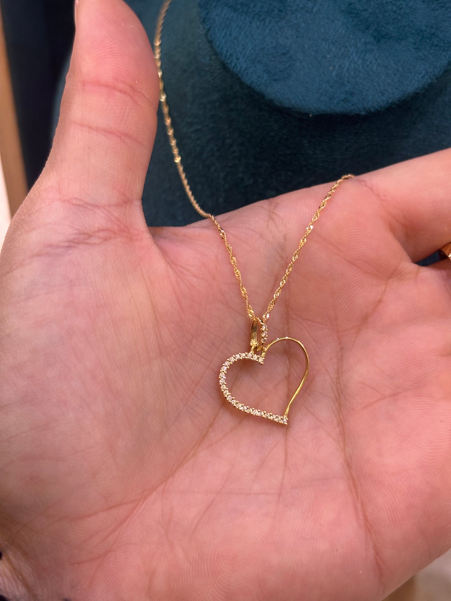 Collana Oro 18 Carati cuore