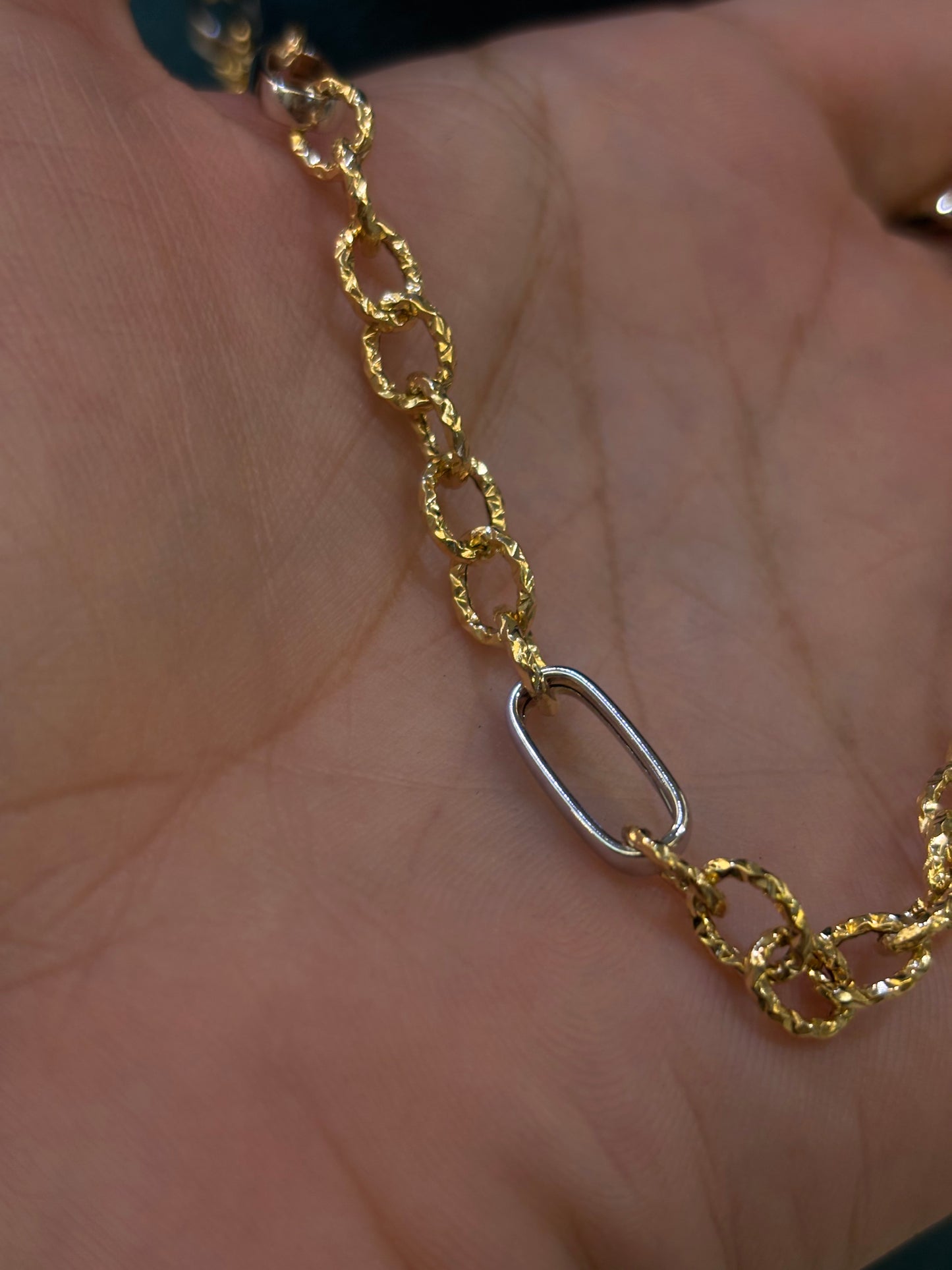 Collier Donna Oro Giallo e Bianco 18 Carati