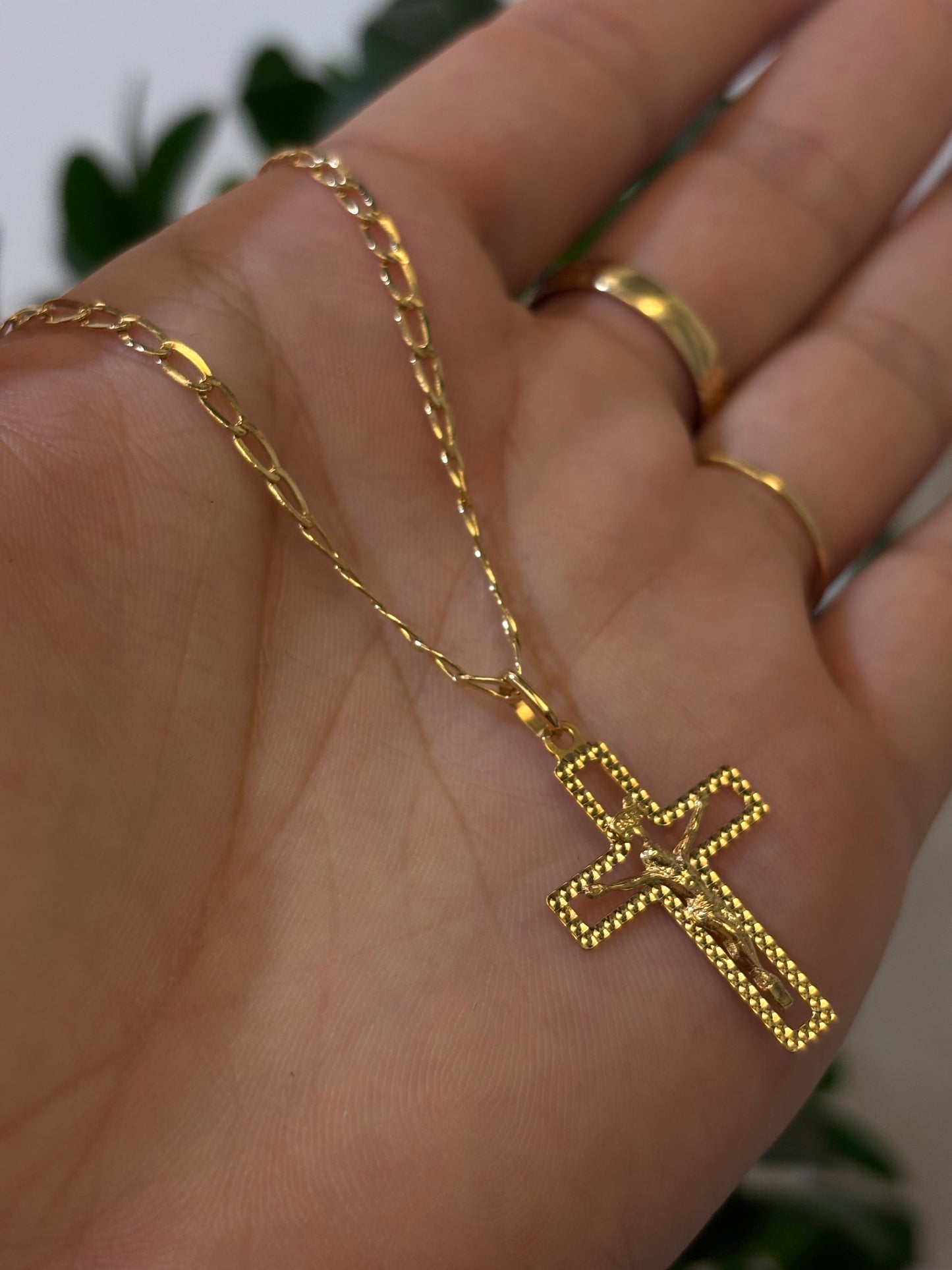 Collana Crocifisso Oro Giallo 18 Carati