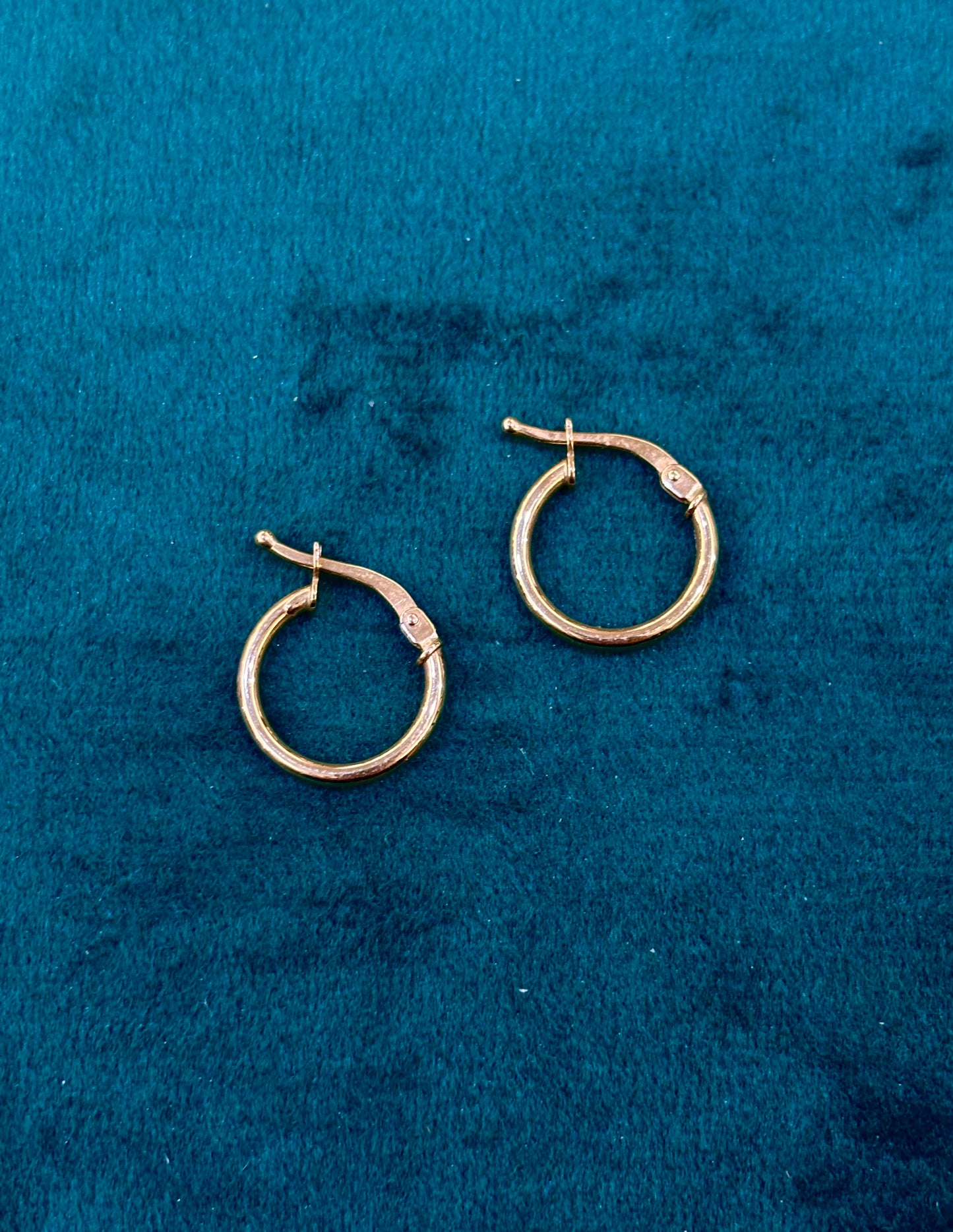 Orecchini Cerchio Lisci Oro Giallo 18 Carati 1 cm