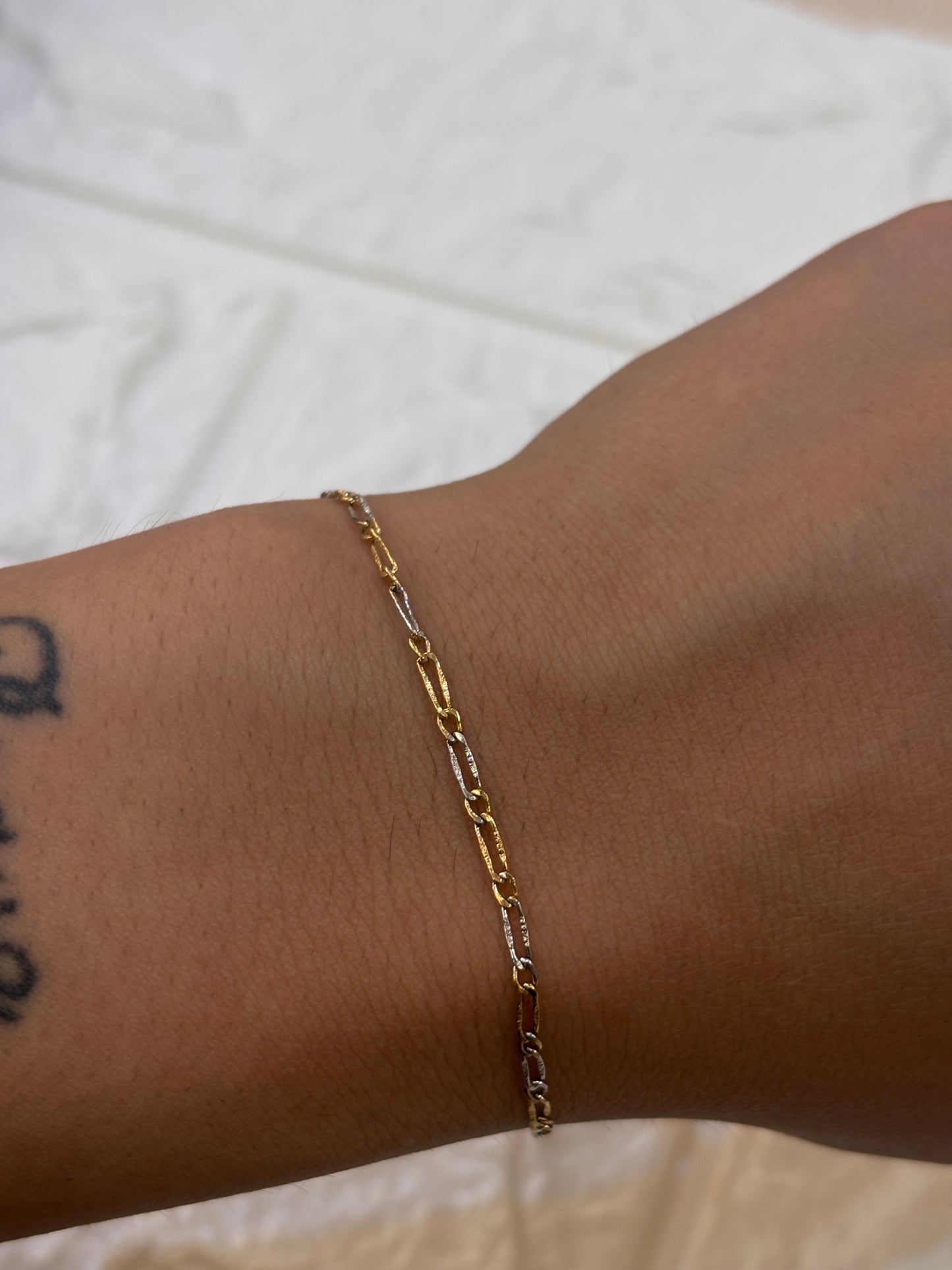 Bracciale Uomo Oro Bianco e Giallo 18 Carati