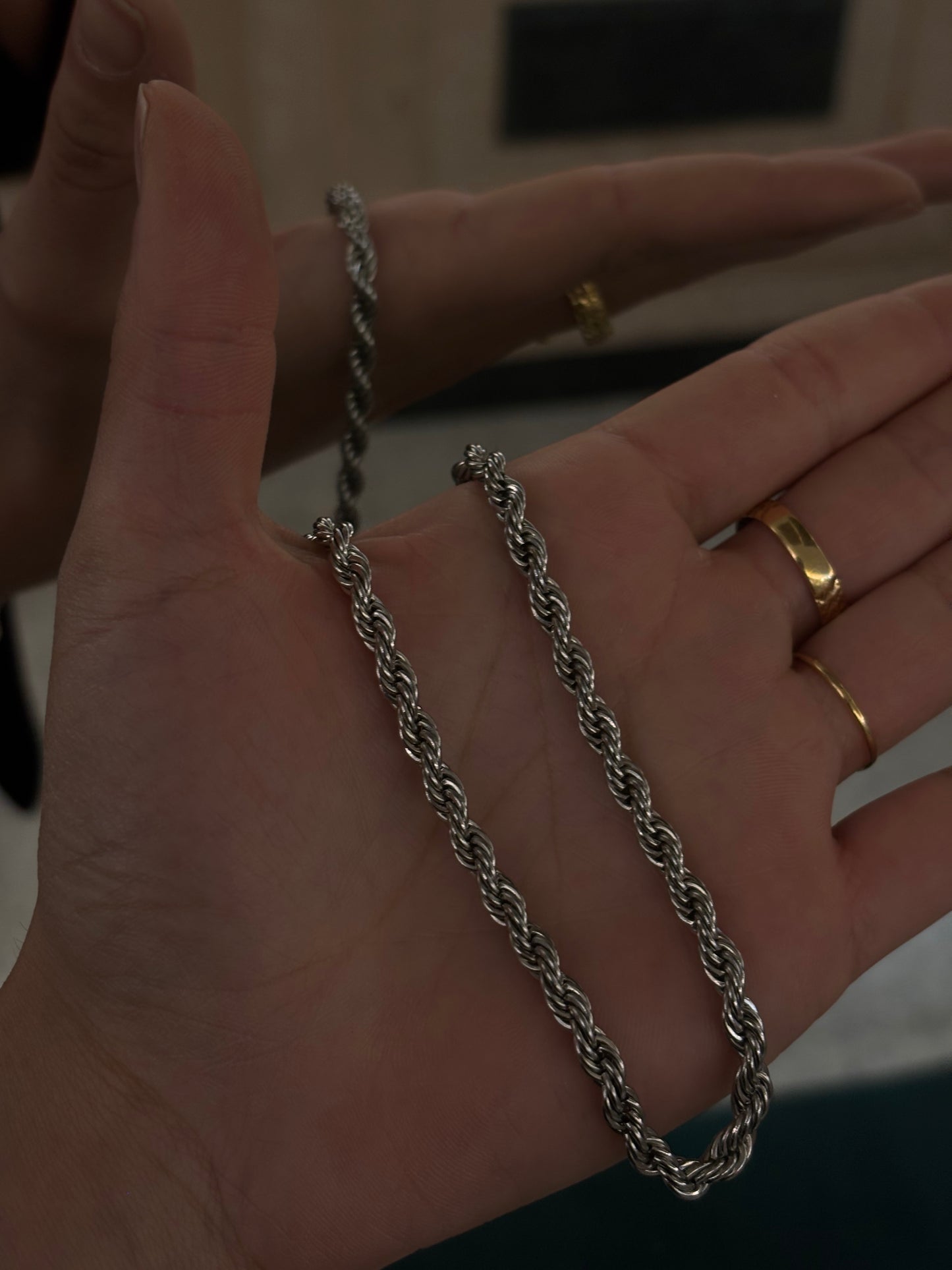 Collana Corda Acciaio Inossidabile