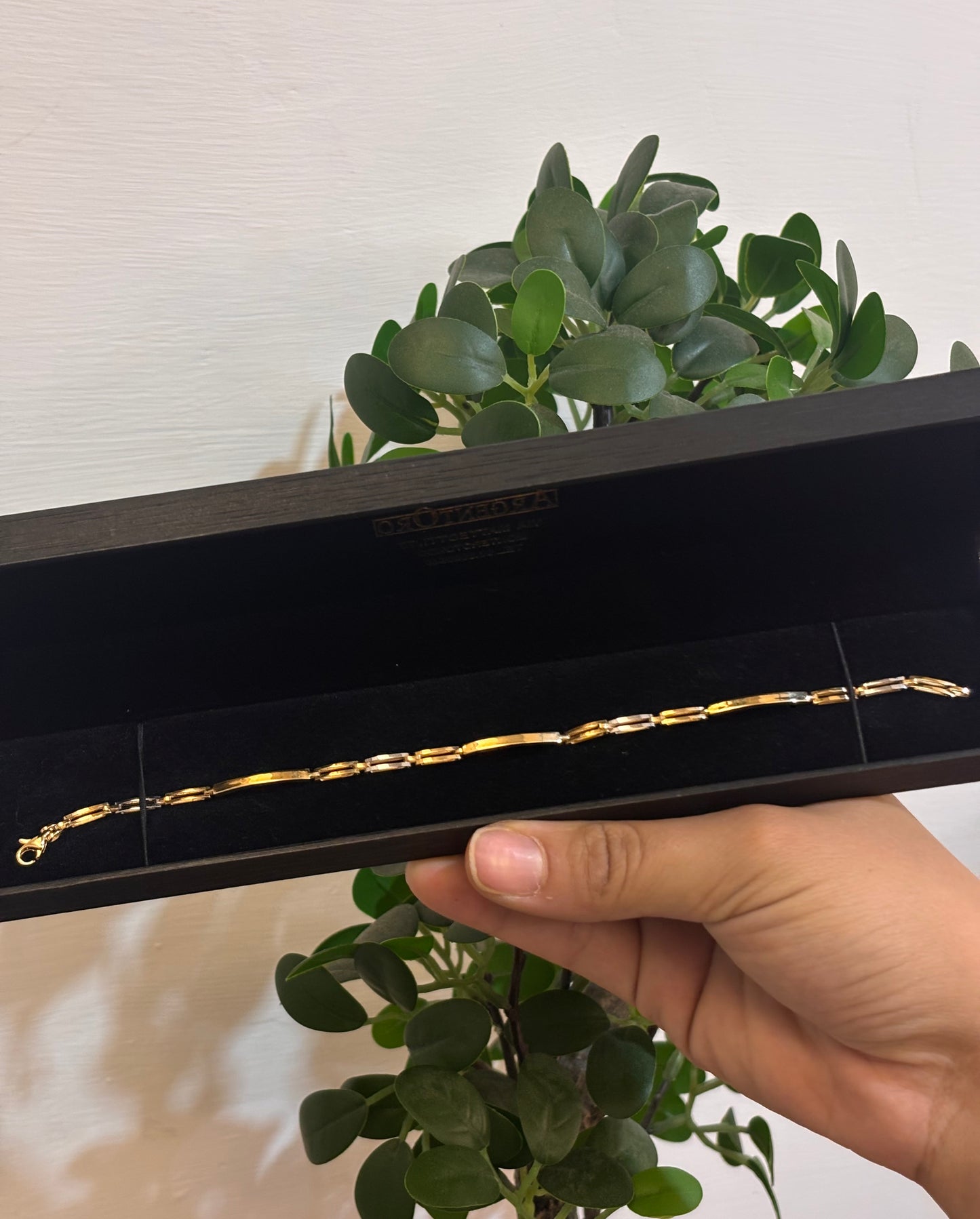 Bracciale Uomo con Targhette Oro Giallo 18 carati