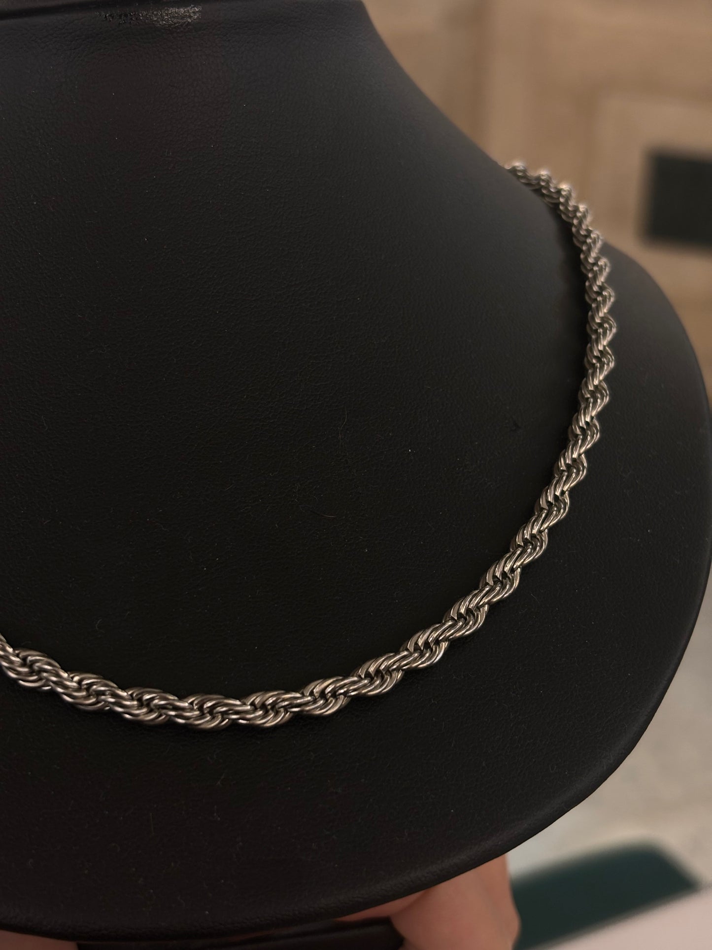 Collana Corda Acciaio Inossidabile