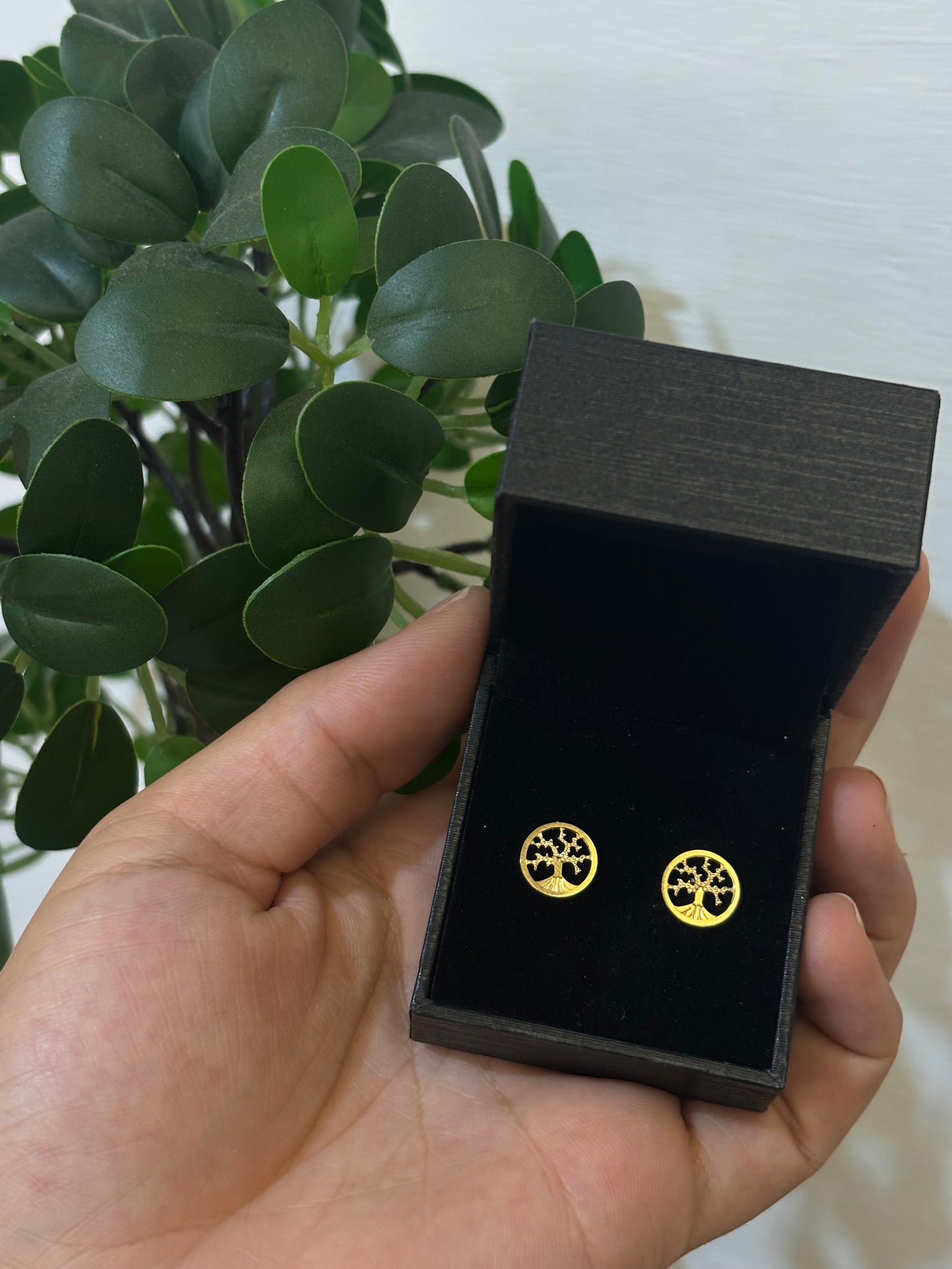Orecchini Albero Della Vita Oro Giallo 18 Carati