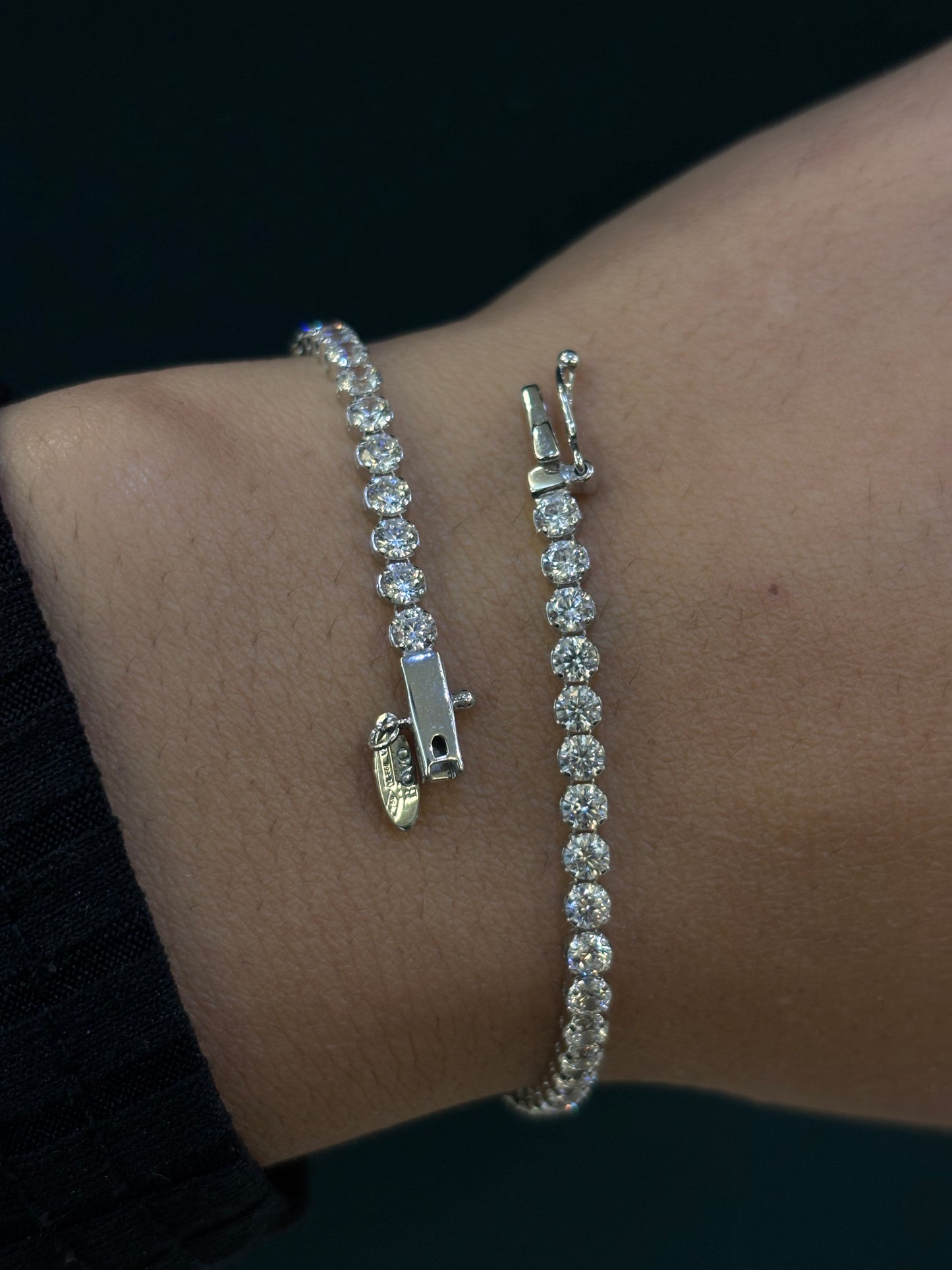 Bracciale Tennis Oro Bianco 18 carati 4mm