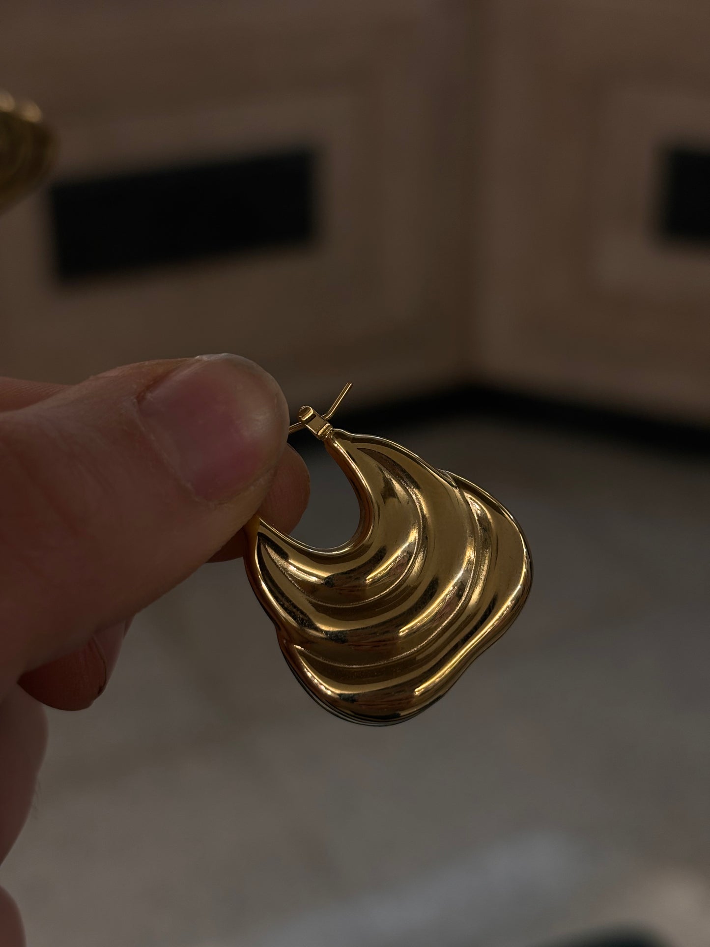 Orecchini Acciaio Gold