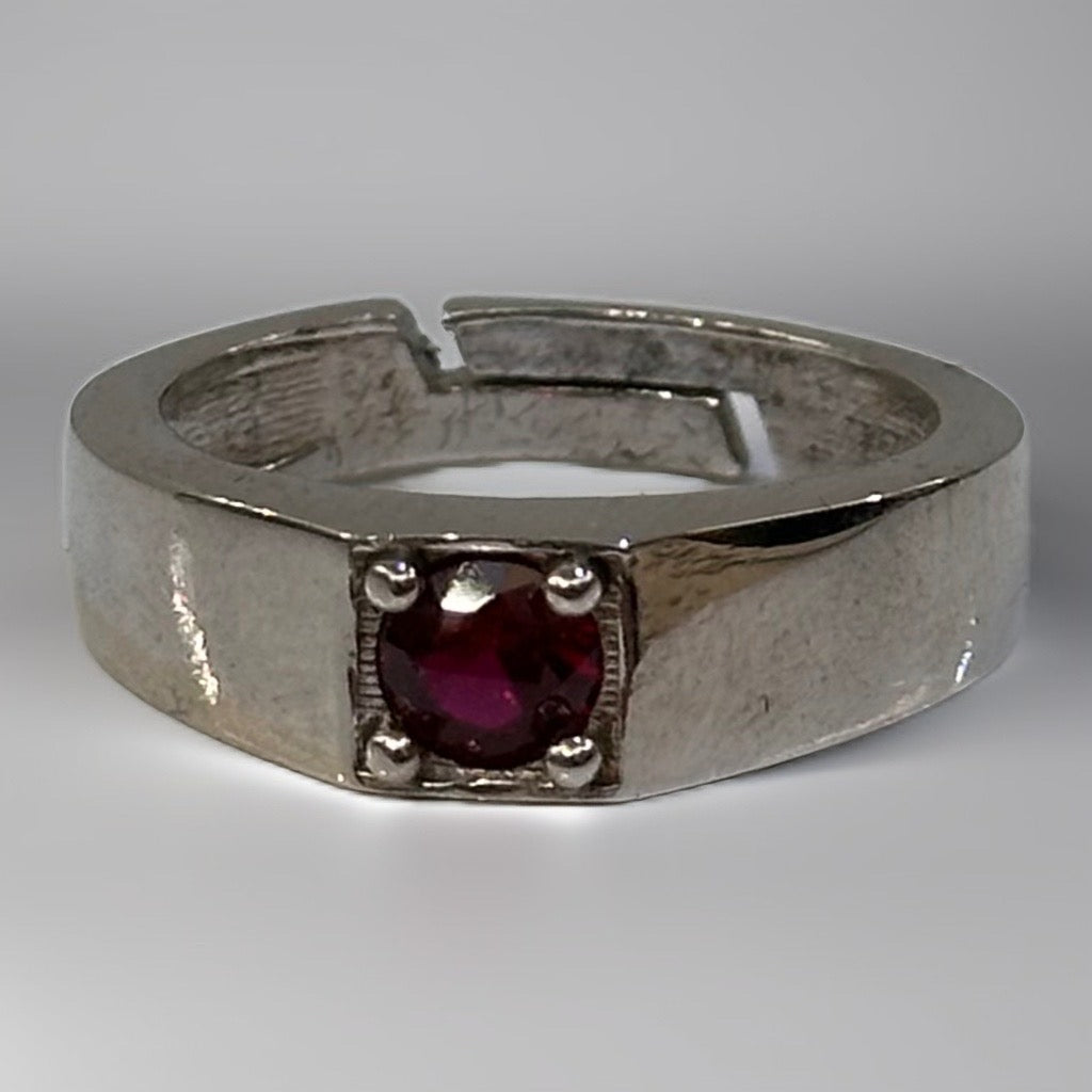 Anello Uomo Zircone Rosso