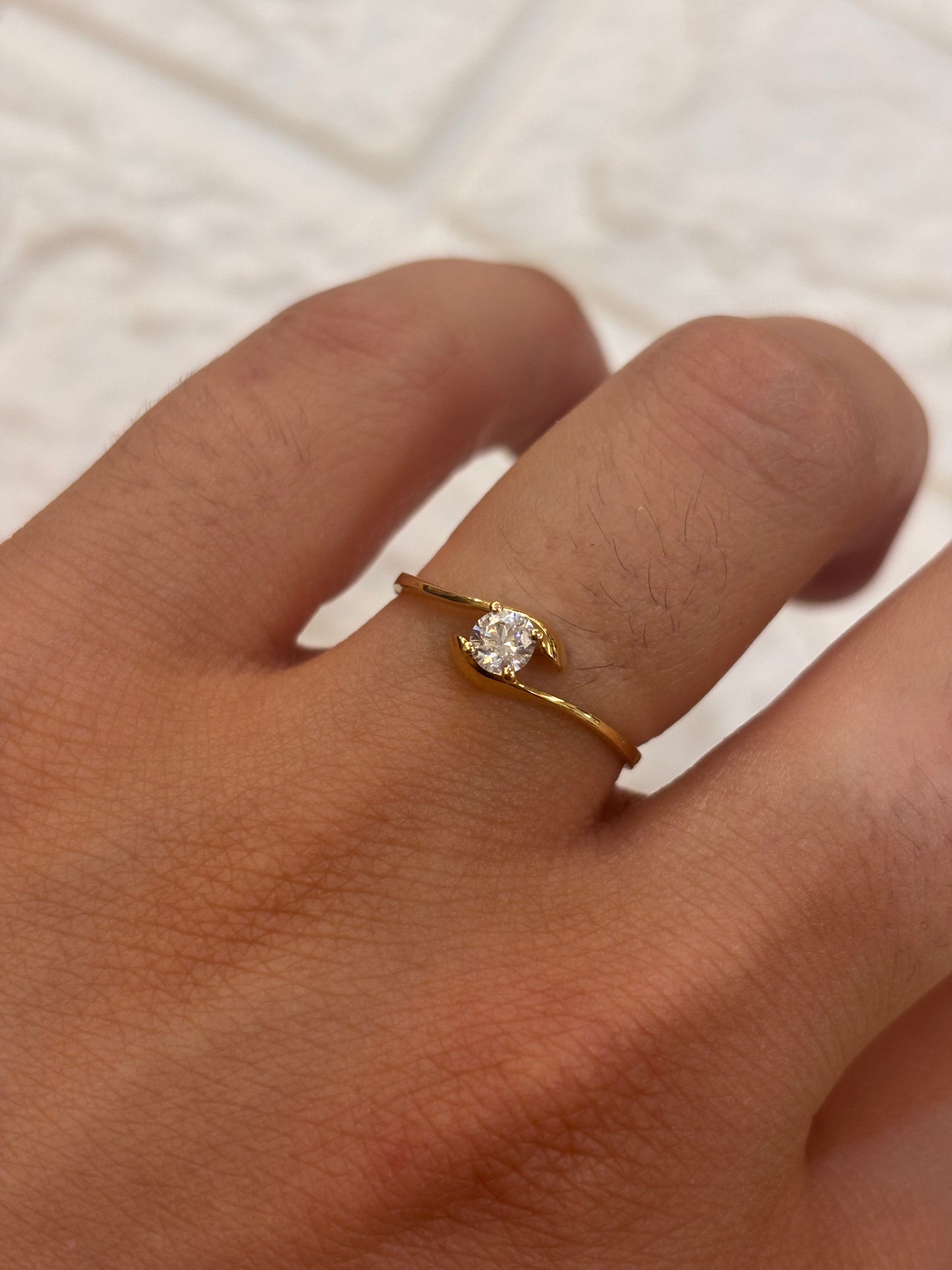 Anello Solitario Oro Giallo 18 Carati