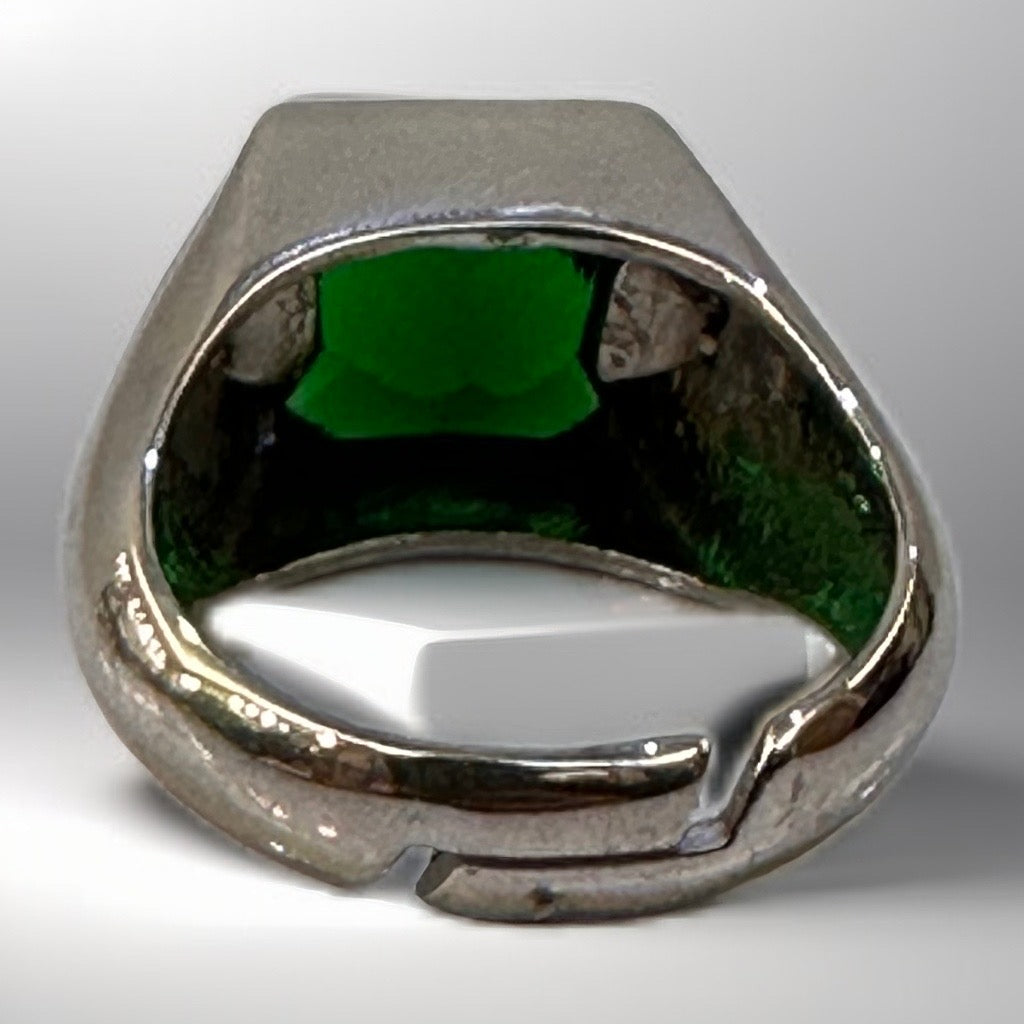 Anello Uomo pietra verde