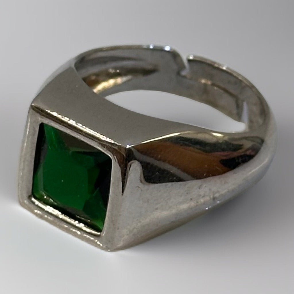 Anello Uomo pietra verde