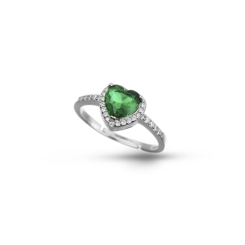 Anello cuore colorato