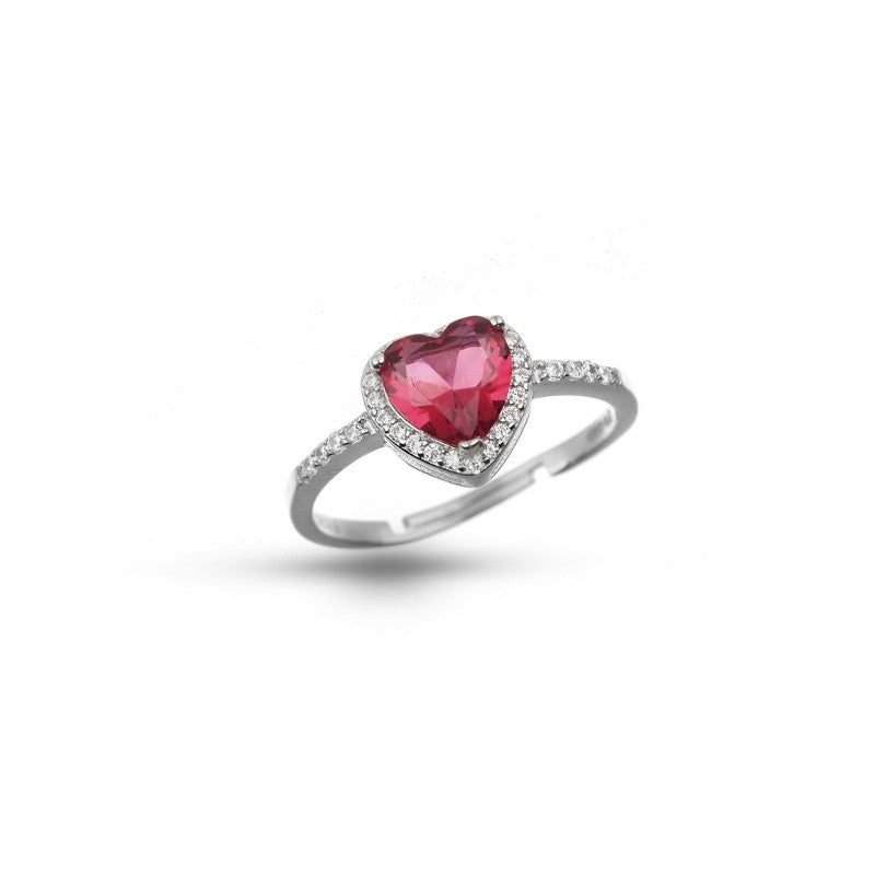 Anello cuore colorato