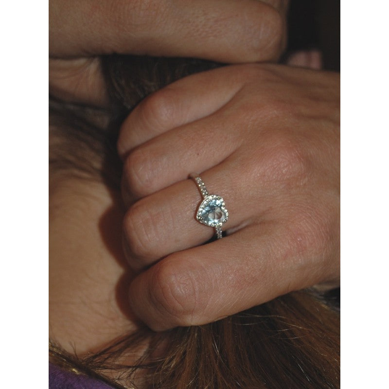 Anello cuore colorato