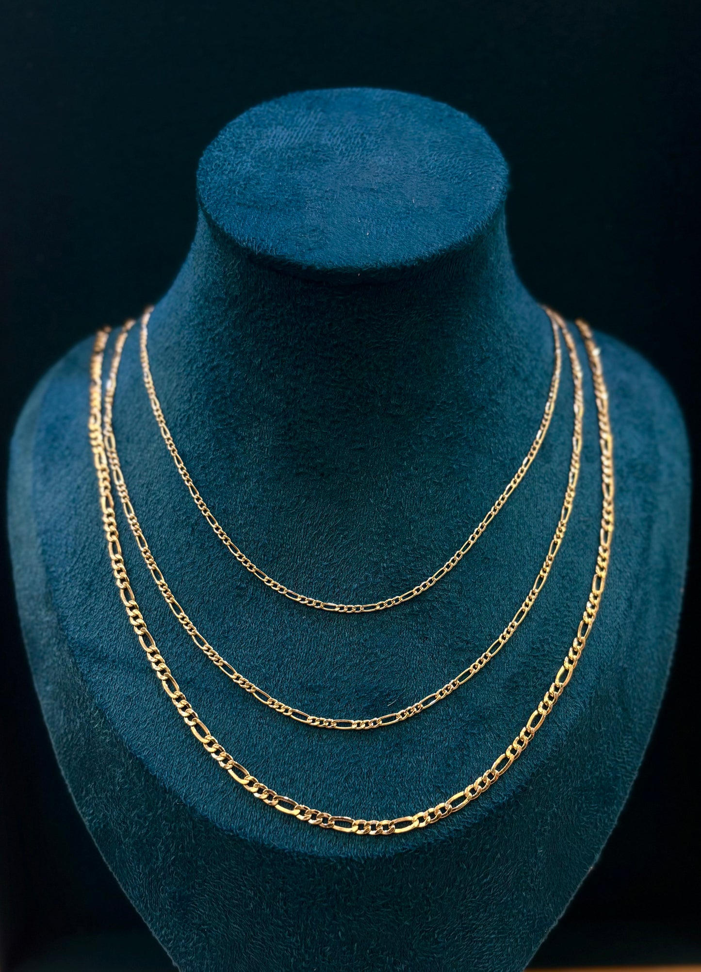 Collana Uomo Oro 18 Carati maglia tre più uno