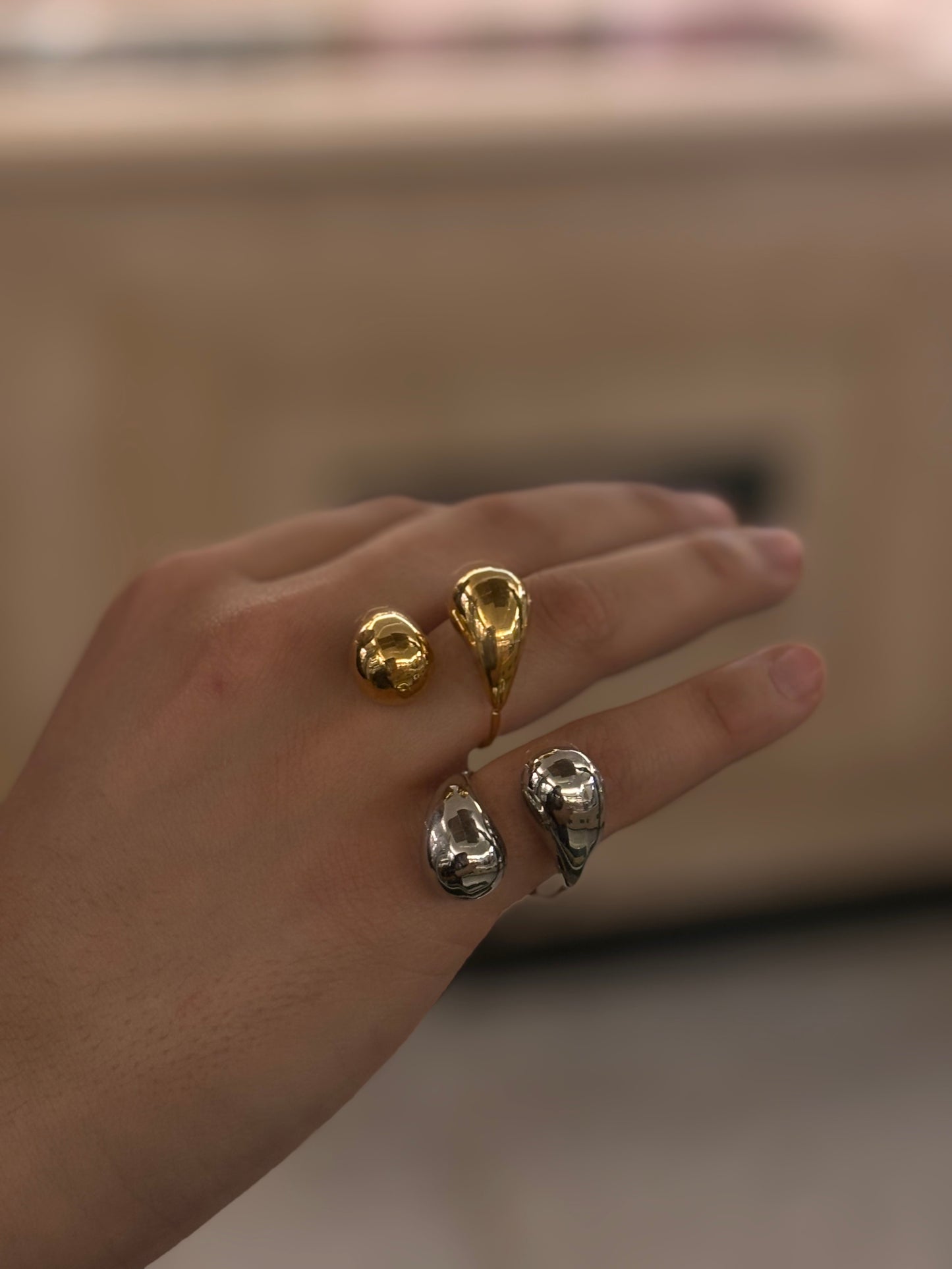 Anello doppia Goccia