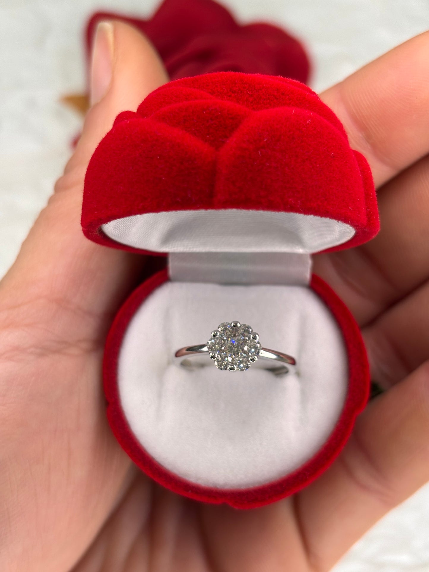 Anello Solitario Fiore Magic in Argento 925