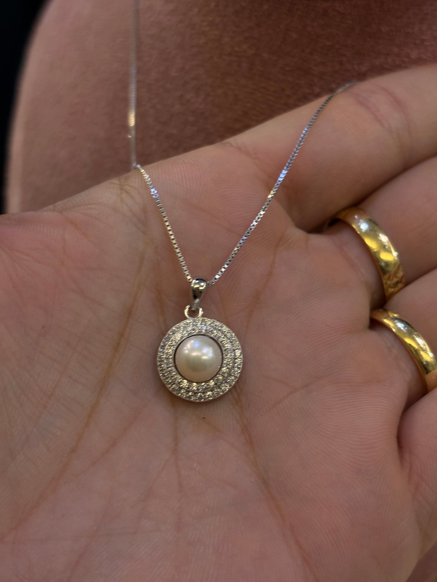 Girocollo Perla e Zirconi