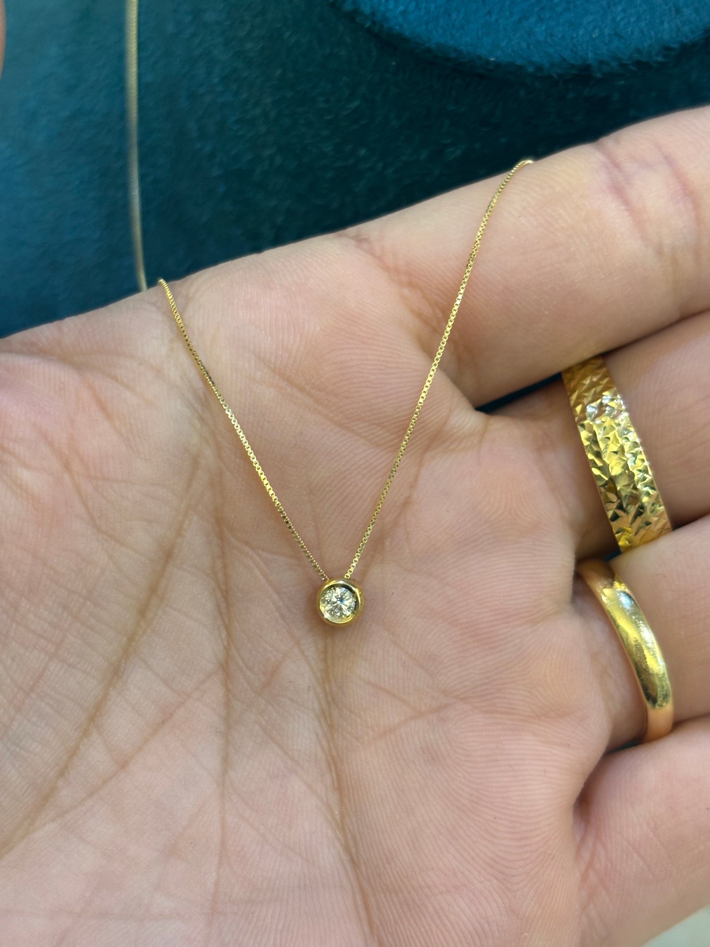 Collana Punto luce Oro Giallo 18 Carati e Diamante PROMESSE GIOIELLI COD.PPLA0