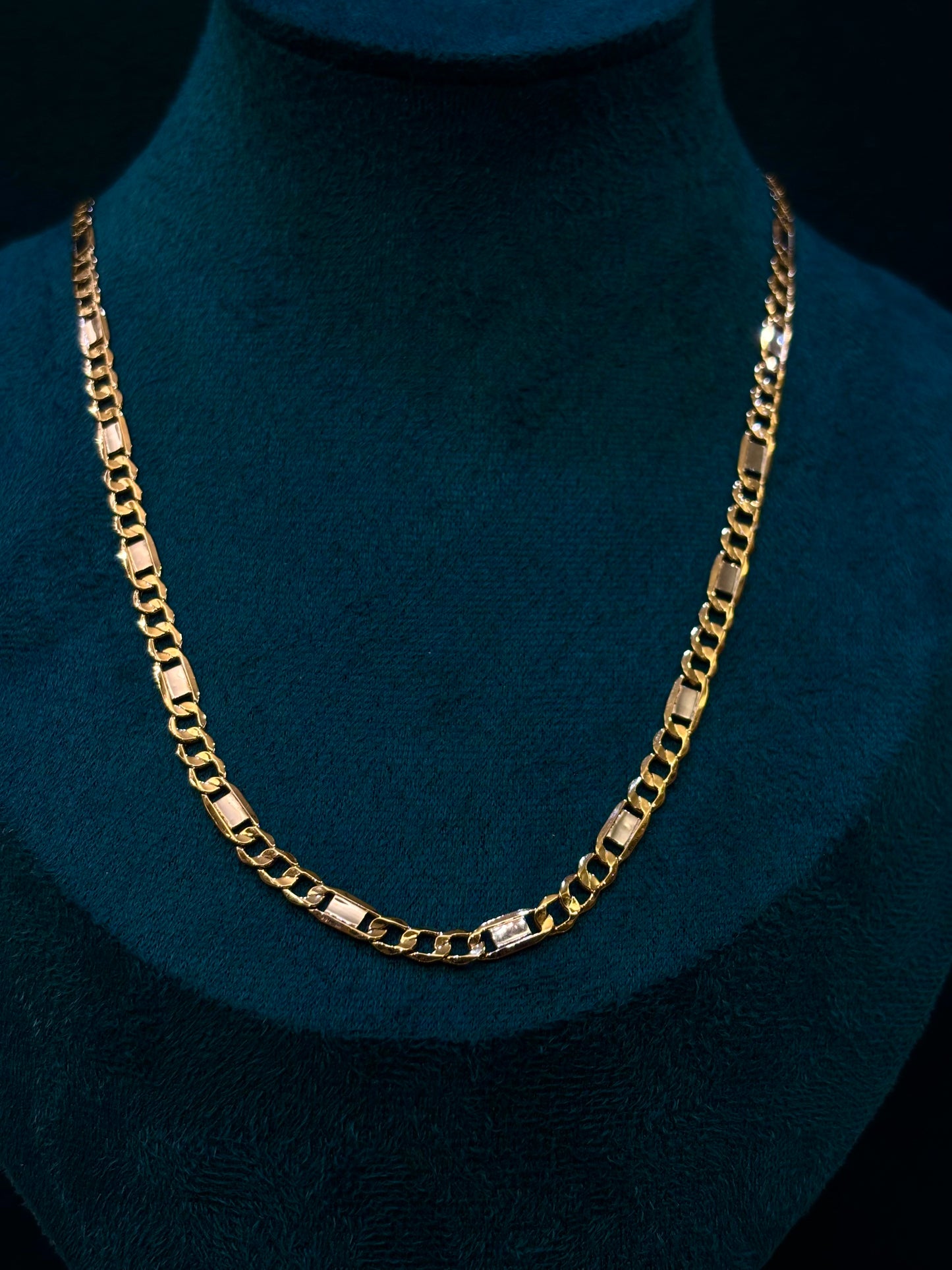 Collana Uomo Oro Giallo e Bianco 18 Carati