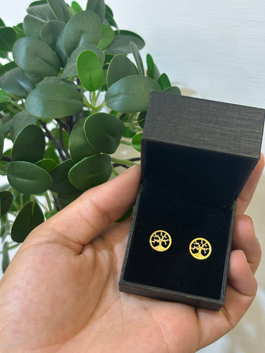 Orecchini Albero Della Vita Oro Giallo 18 Carati