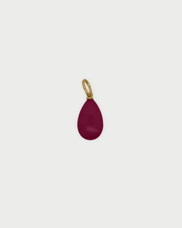 RUE DES MILLE Charm Goccia Giada Burgundy collezione CHARMBAR CB-CN65
