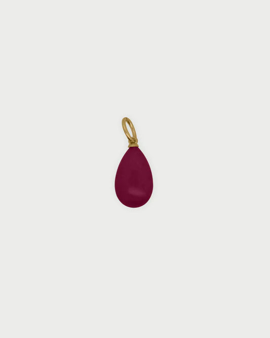 RUE DES MILLE Charm Goccia Giada Burgundy collezione CHARMBAR CB-CN65