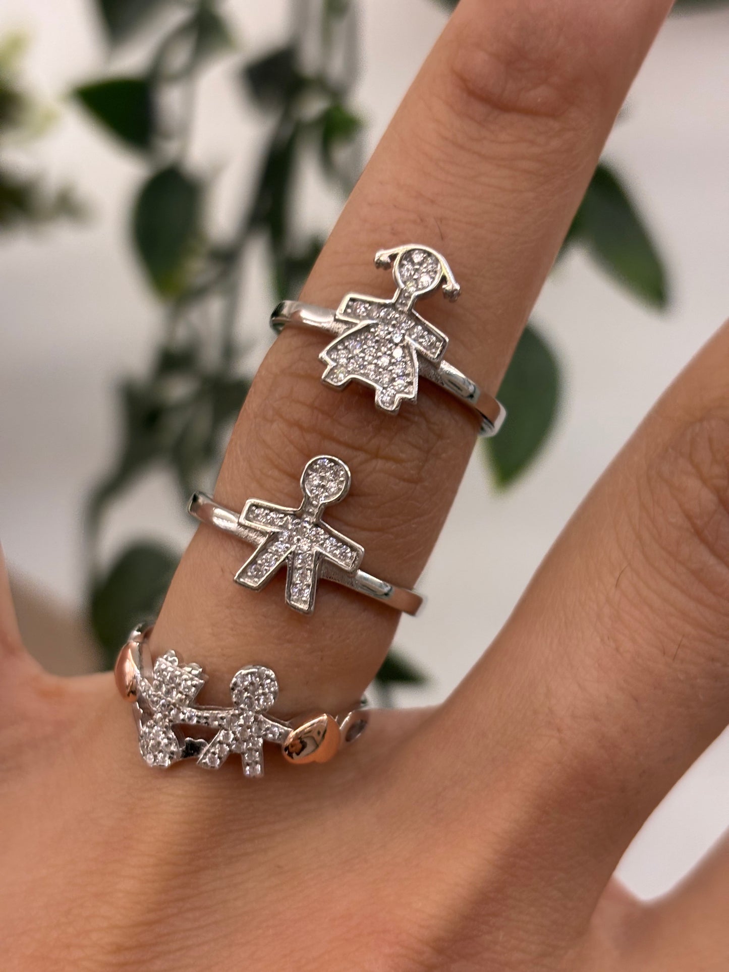 Anello Baby Argento e zirconi