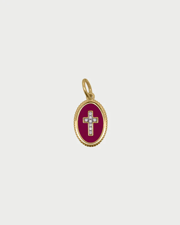 RUE DES MILLE Charm Cross Burgundy collezione CHARMBAR CB-CN56