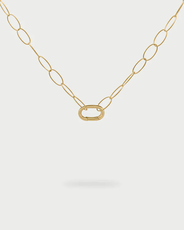 RUE DES MILLE Collana Lunga Base Maglie ovali anello ovale collezione CHARMBAR CB-CL 02