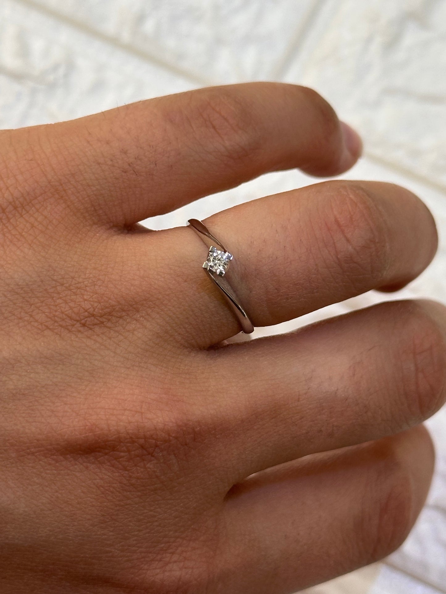 ANELLO SOLITARIO ORO E DIAMANTE PROMESSE GIOIELLI