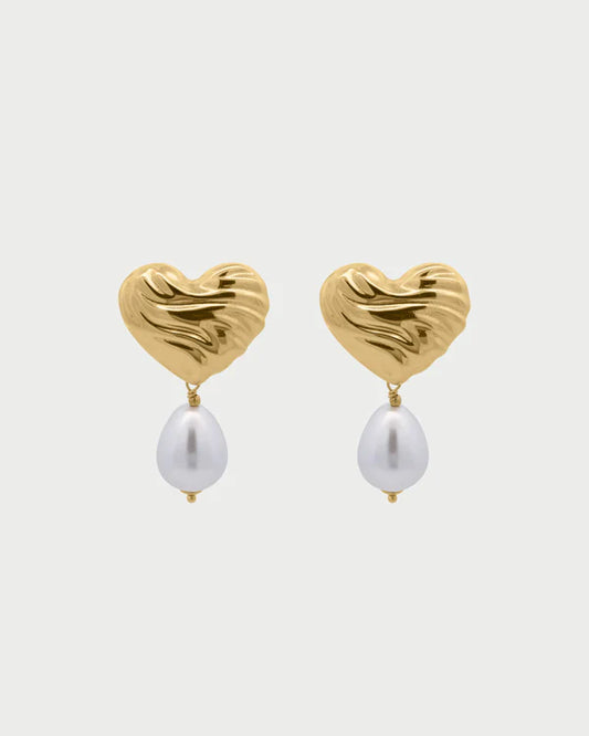 RUE DES MILLE 
Coppia di orecchini Cuore Bold Perle collezione BOLDHEART OR-033M3AU  OR-033M3RH