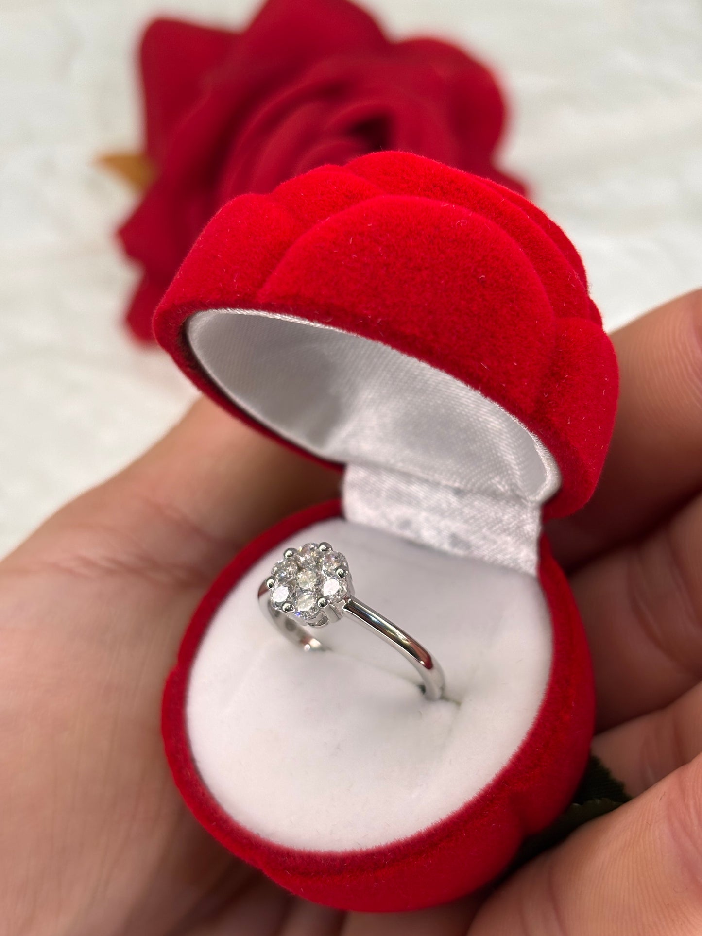Anello Solitario Fiore Magic in Argento 925