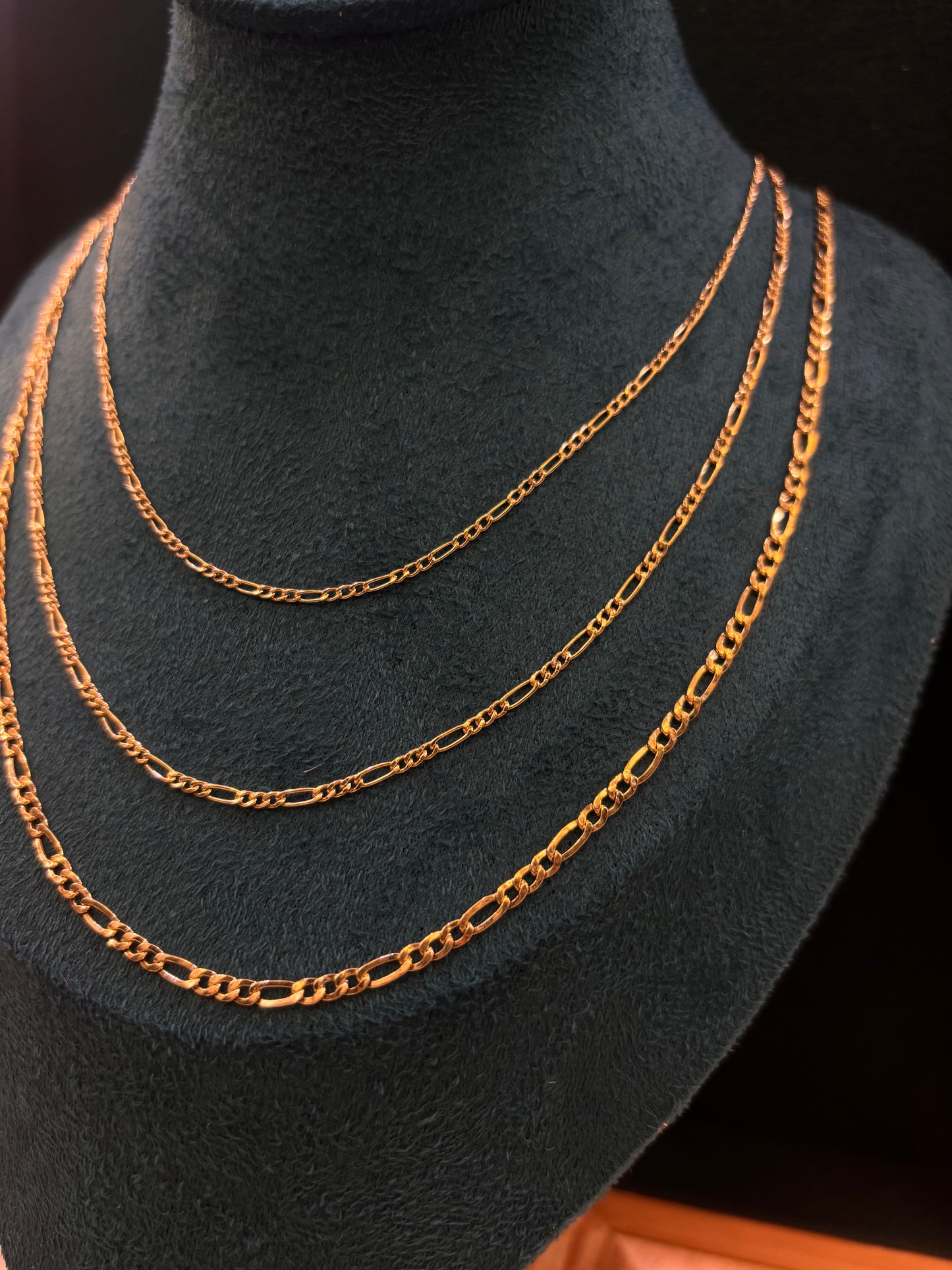 Collana Uomo Oro 18 Carati maglia tre più uno