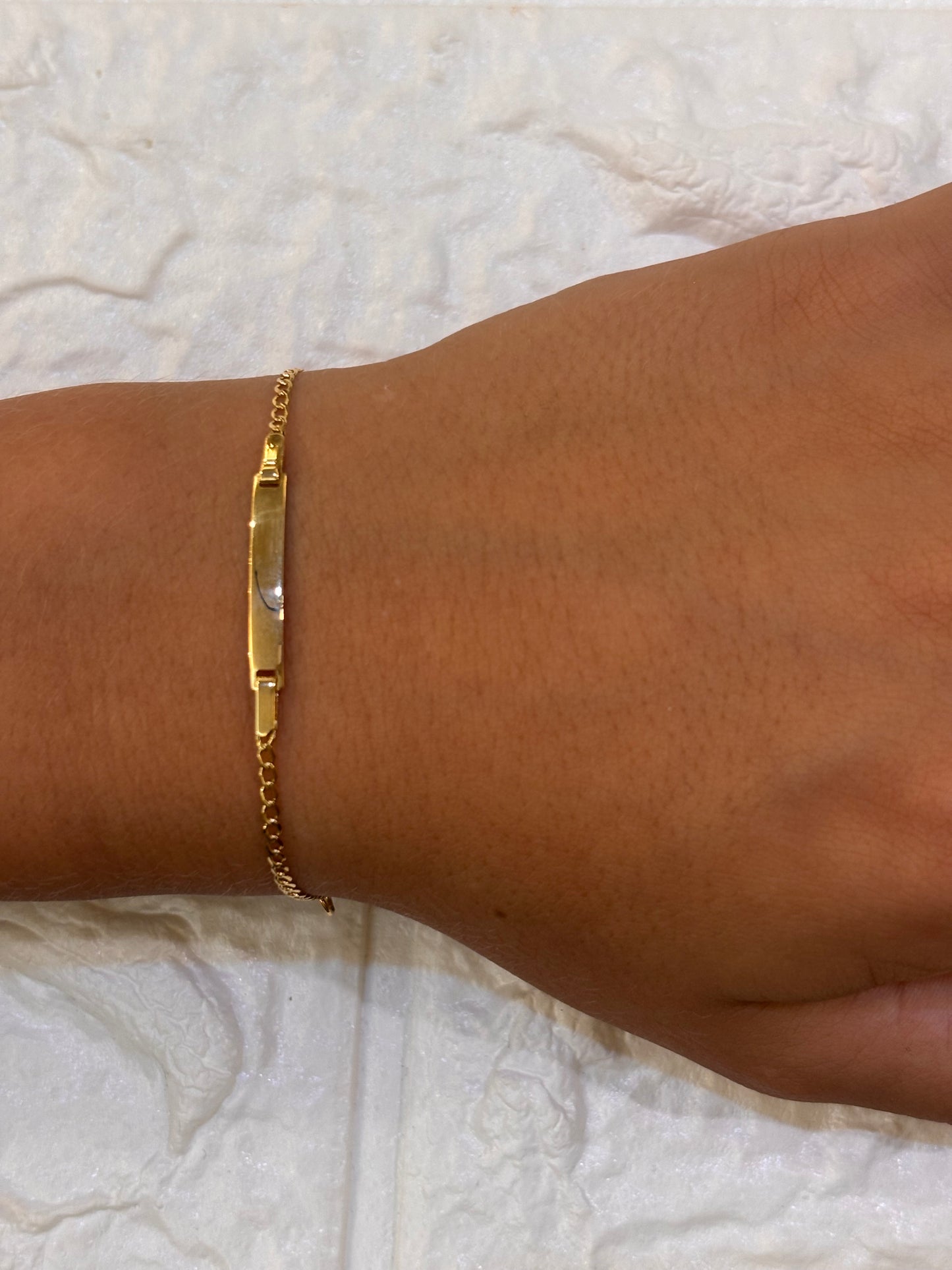 Bracciale Bimbo/a oro 18 carati con targa